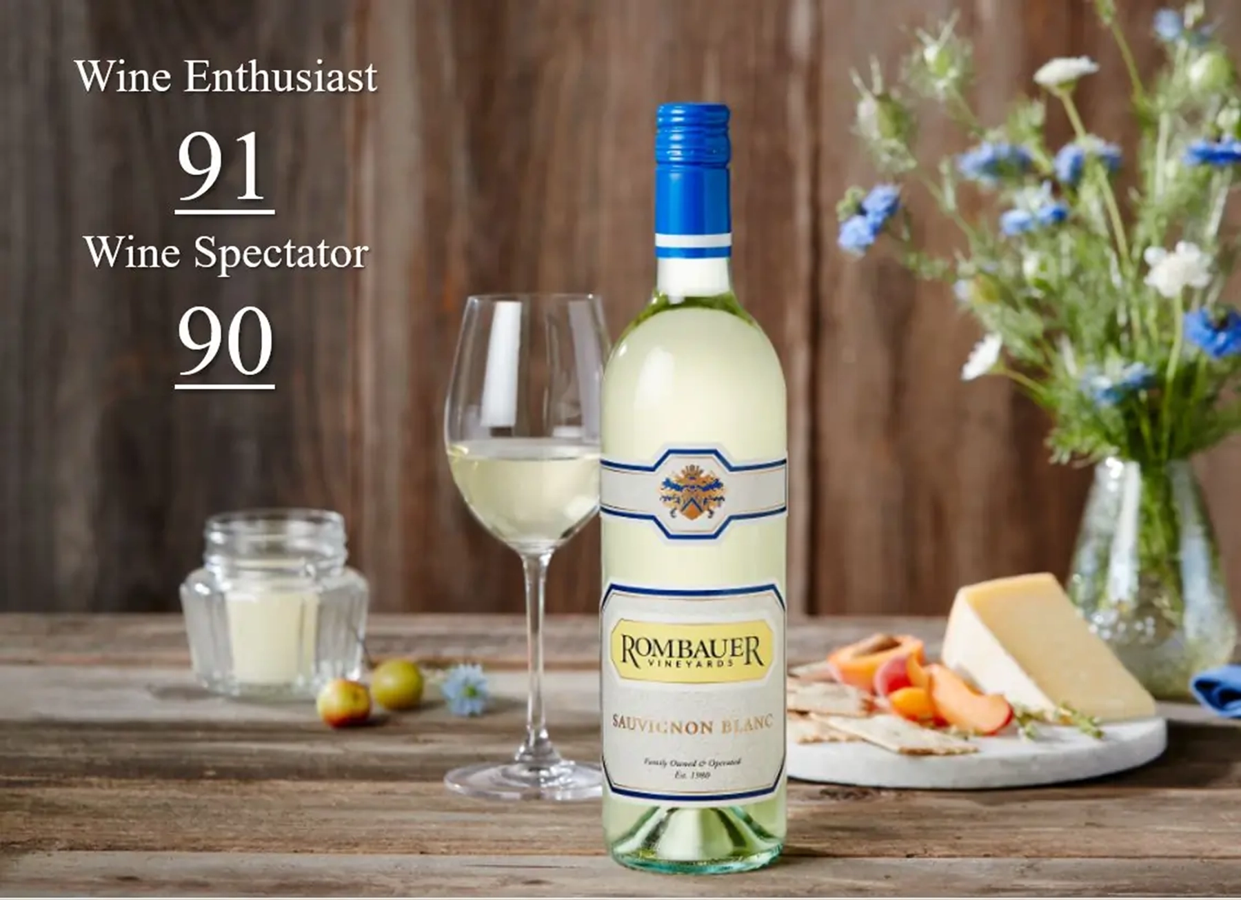 Award winning Rombauer Sauvignon Blanc