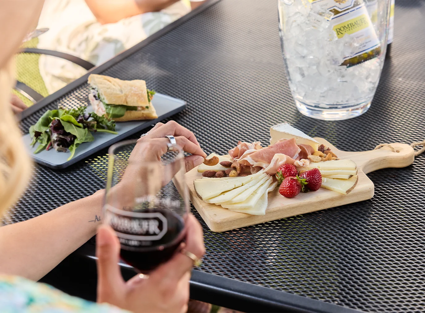 Cheese and charcuterie at Rombauer Vineyards Sierra Foothills