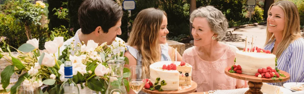 Group of people enjoying dessert