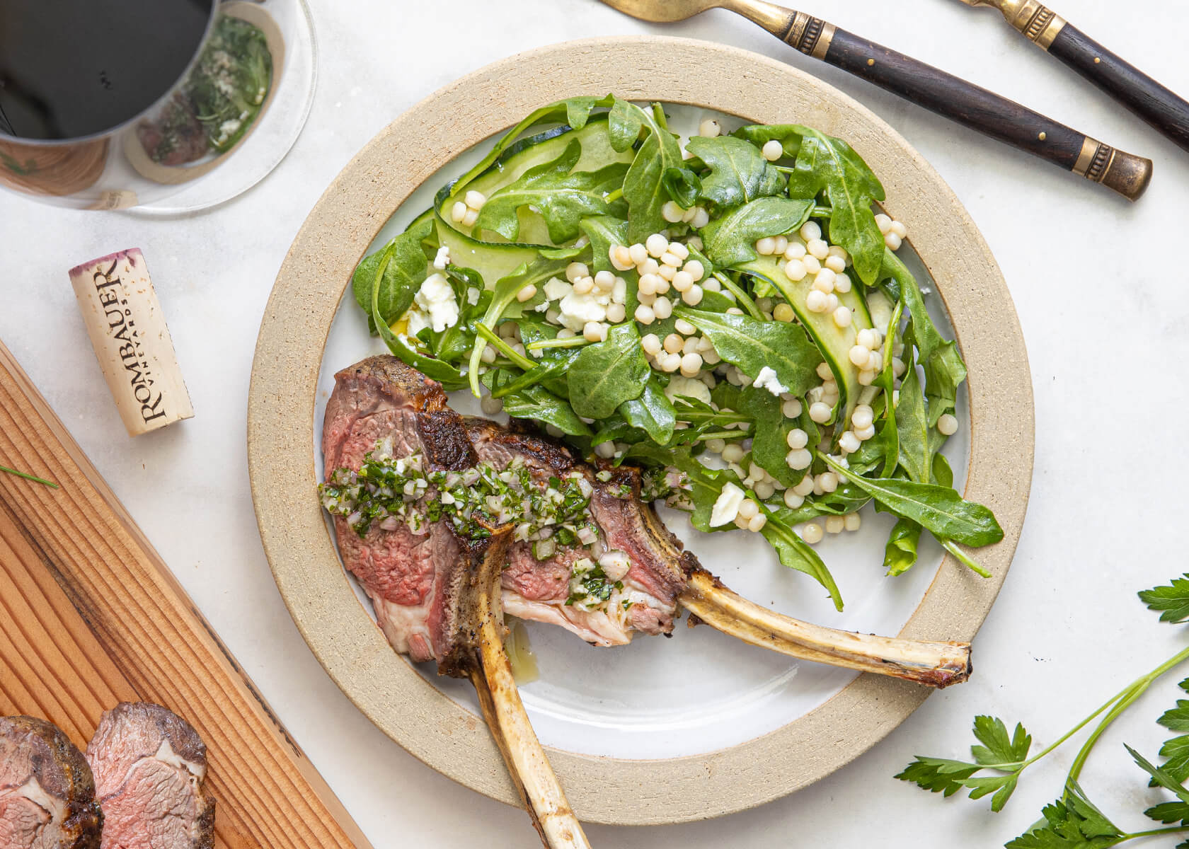 Texas Roasted Rack of Lamb - Rombauer Vineyards