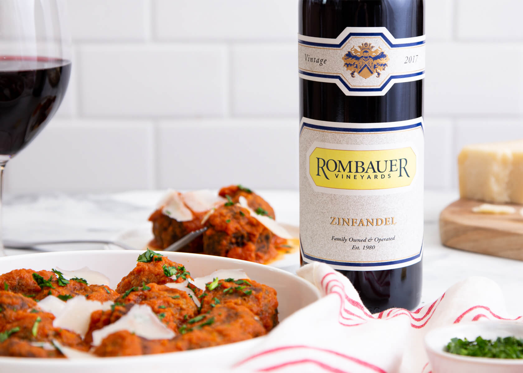 Italian Meatballs with Tomato Sauce - Rombauer Vineyards