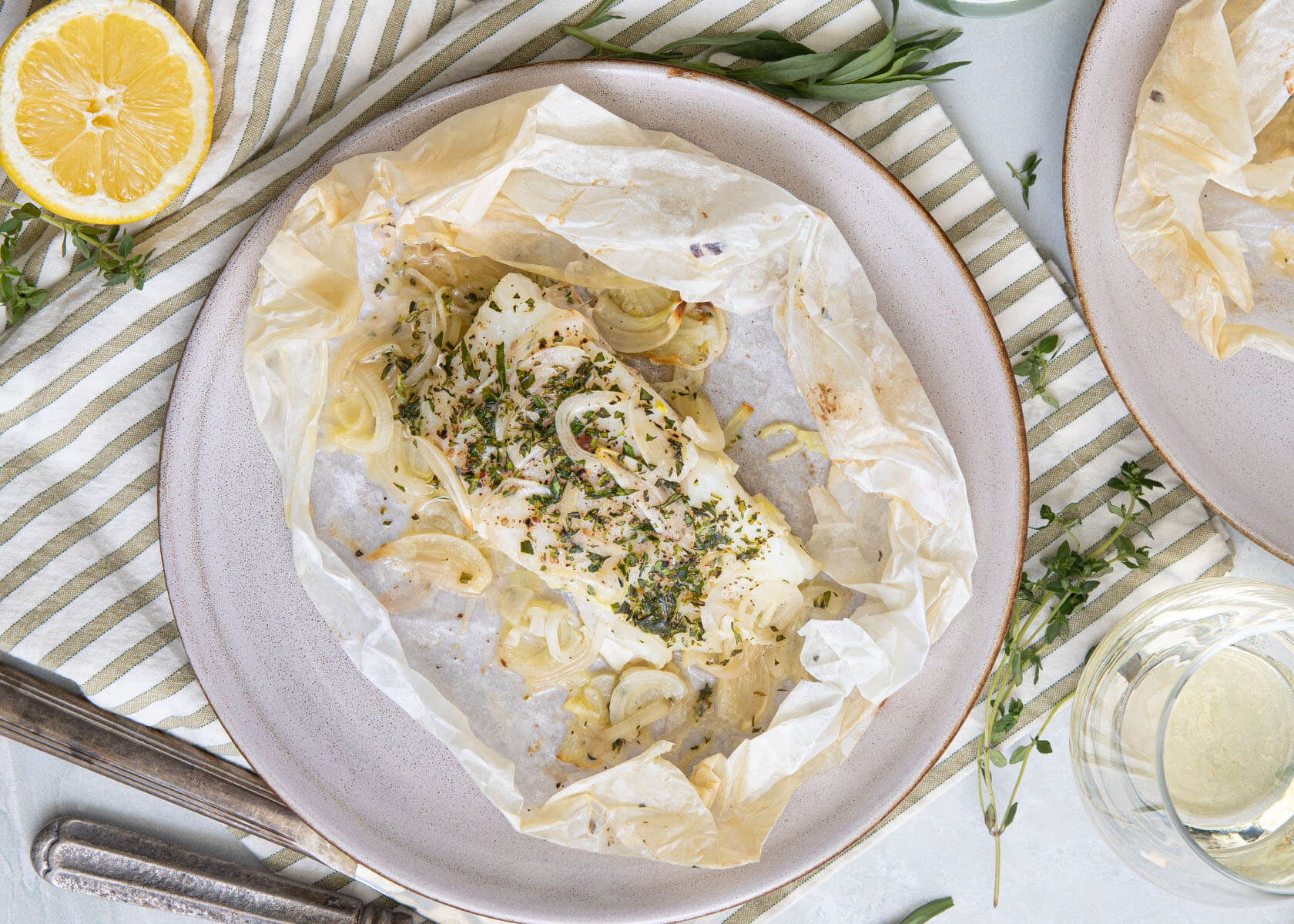 Sautéed Halibut with a Fine Herb Sauce by Chef James - Rombauer Vineyards
