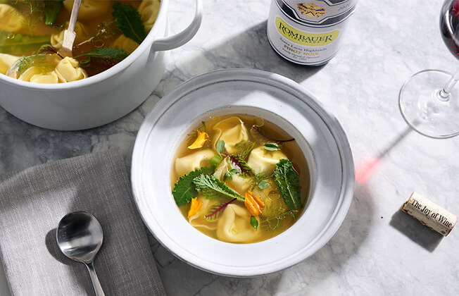 Tortellini en Brodo - Rombauer Vineyards