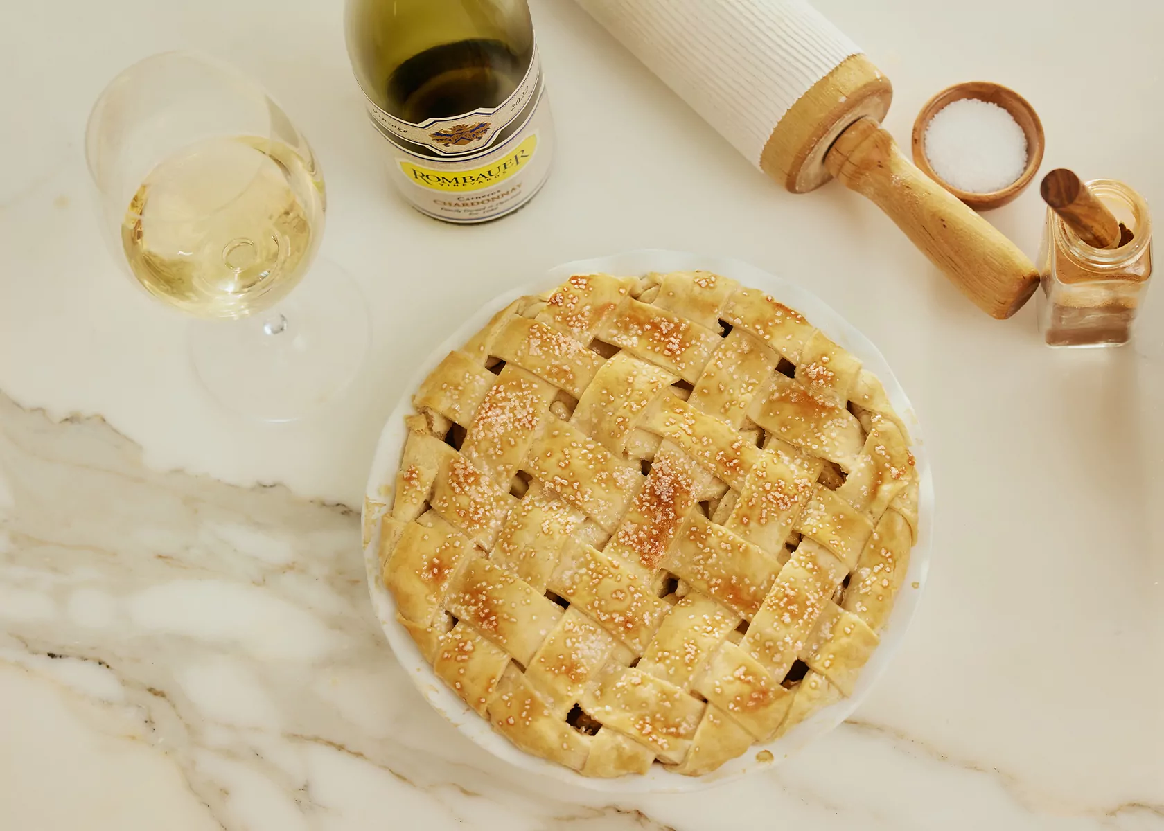 Apple pie and chardonnay