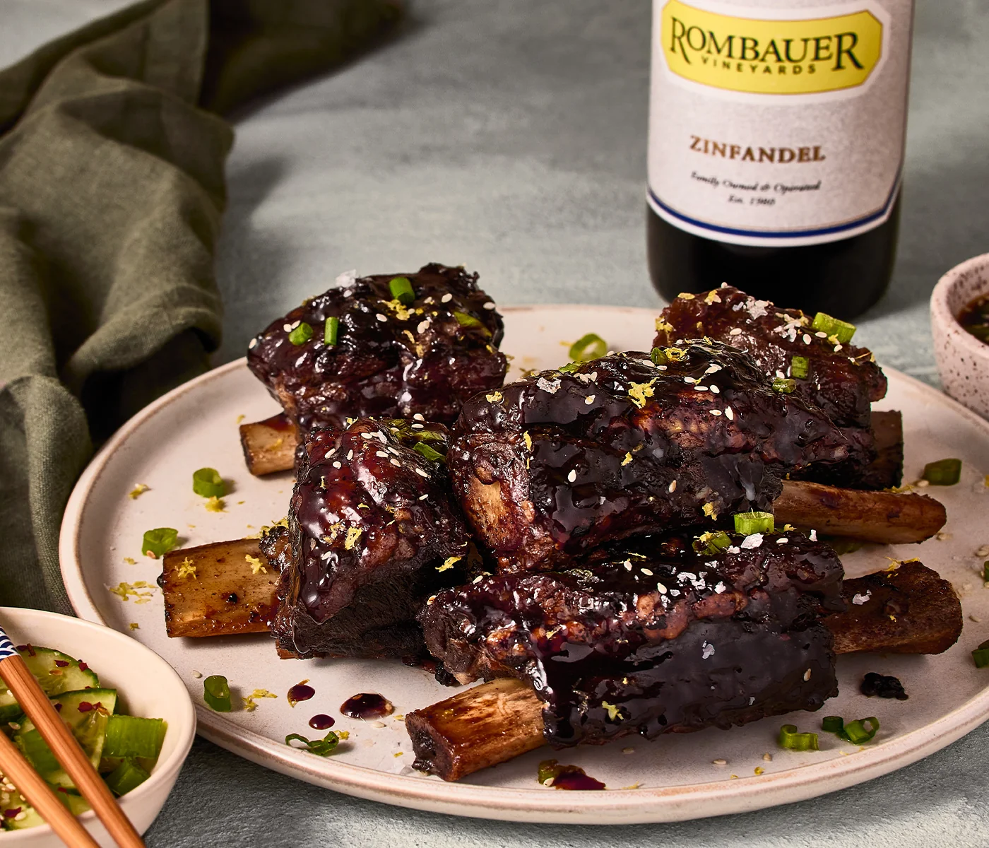 Braised short ribs and Rombauer Zinfandel