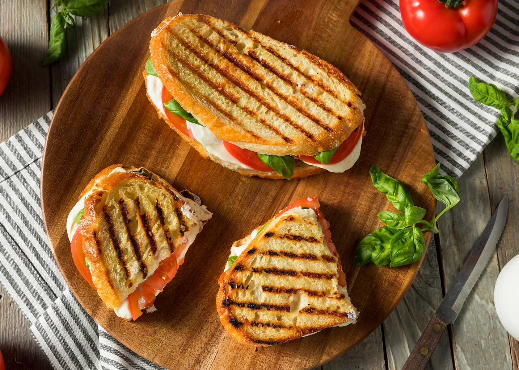 Caprese Panino on board