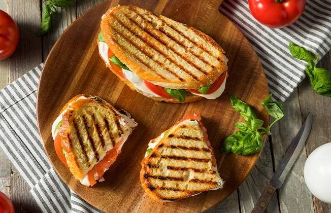 Caprese Panino on board