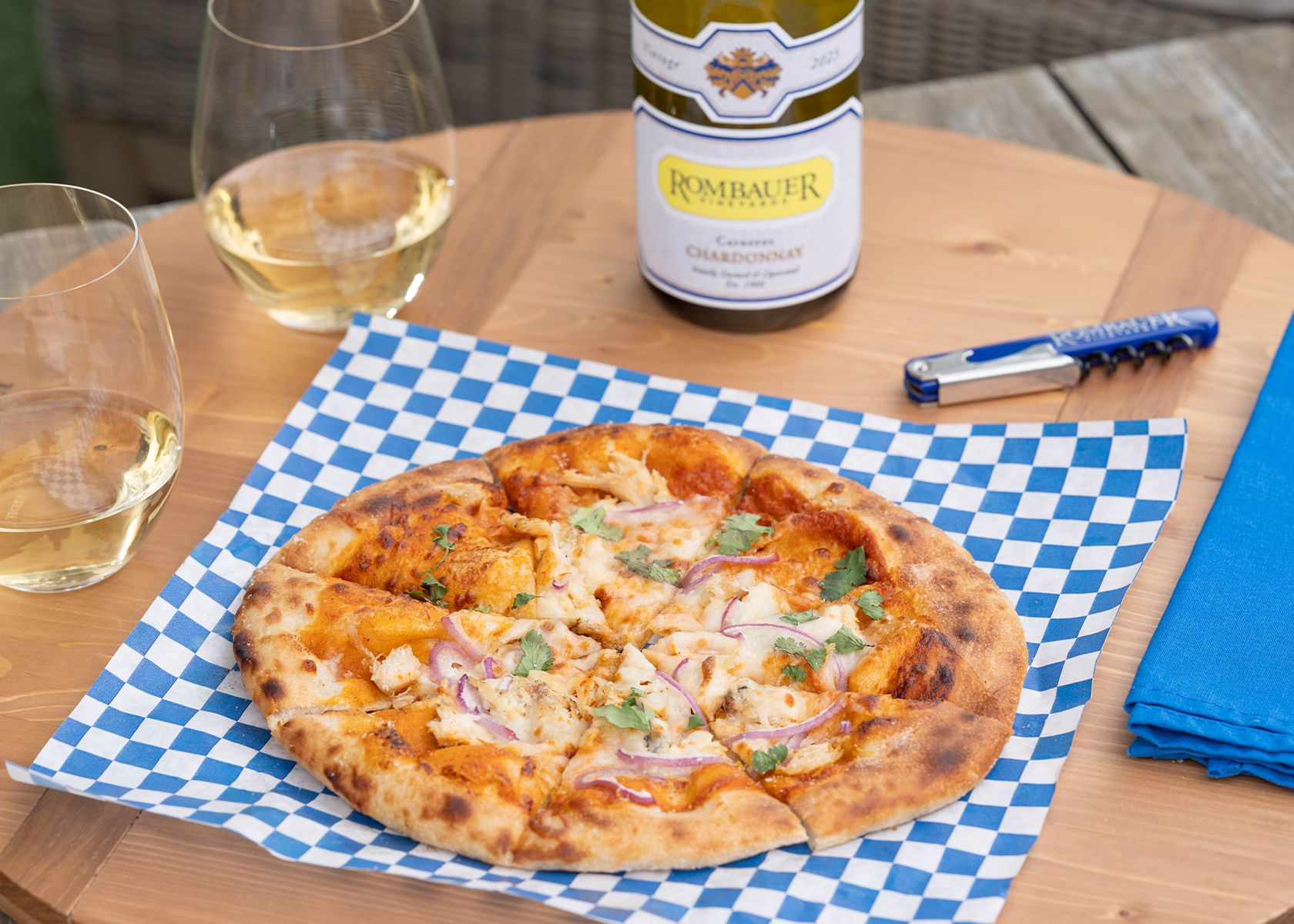 Butter Chicken Pizza - Rombauer Vineyards