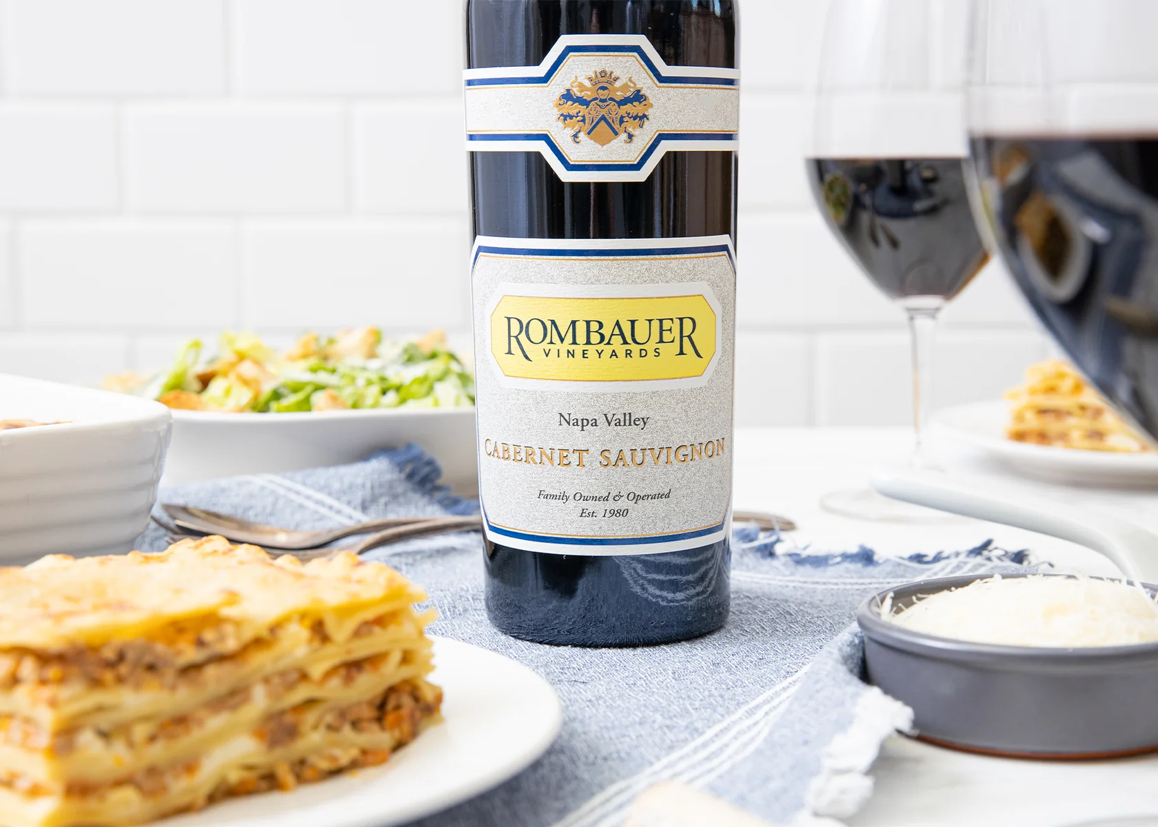 Rombauer Cabernet Sauvignon and Lasagna Bolognese