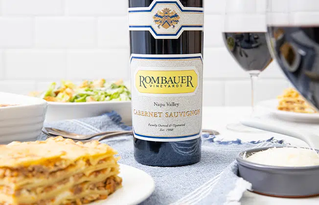 Rombauer Cabernet Sauvignon and Lasagna