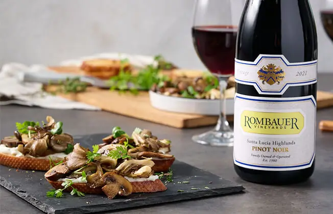 Goat Cheese and Sautéed Mushroom Crostini