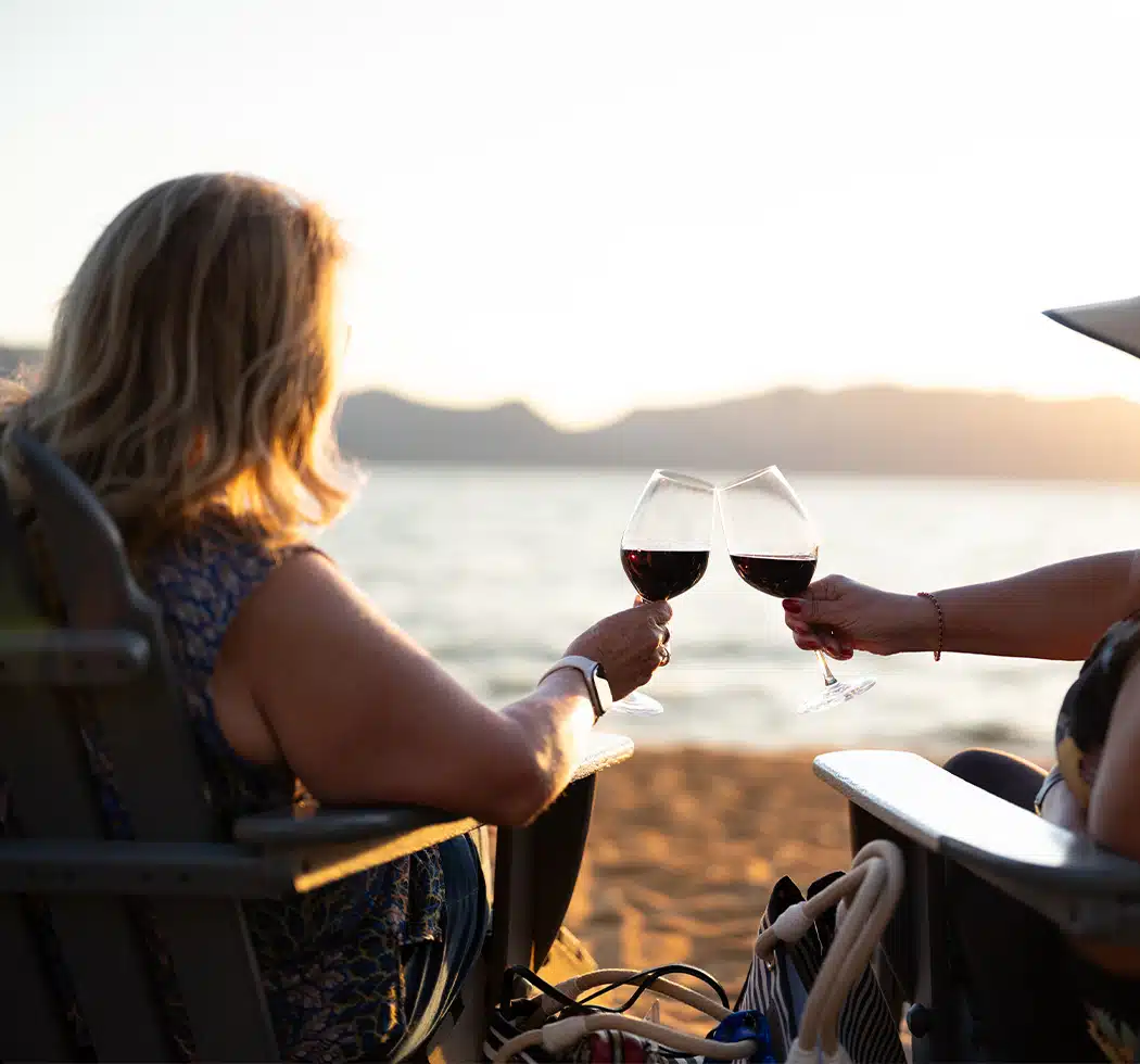 Cheers on Tahoe Beach