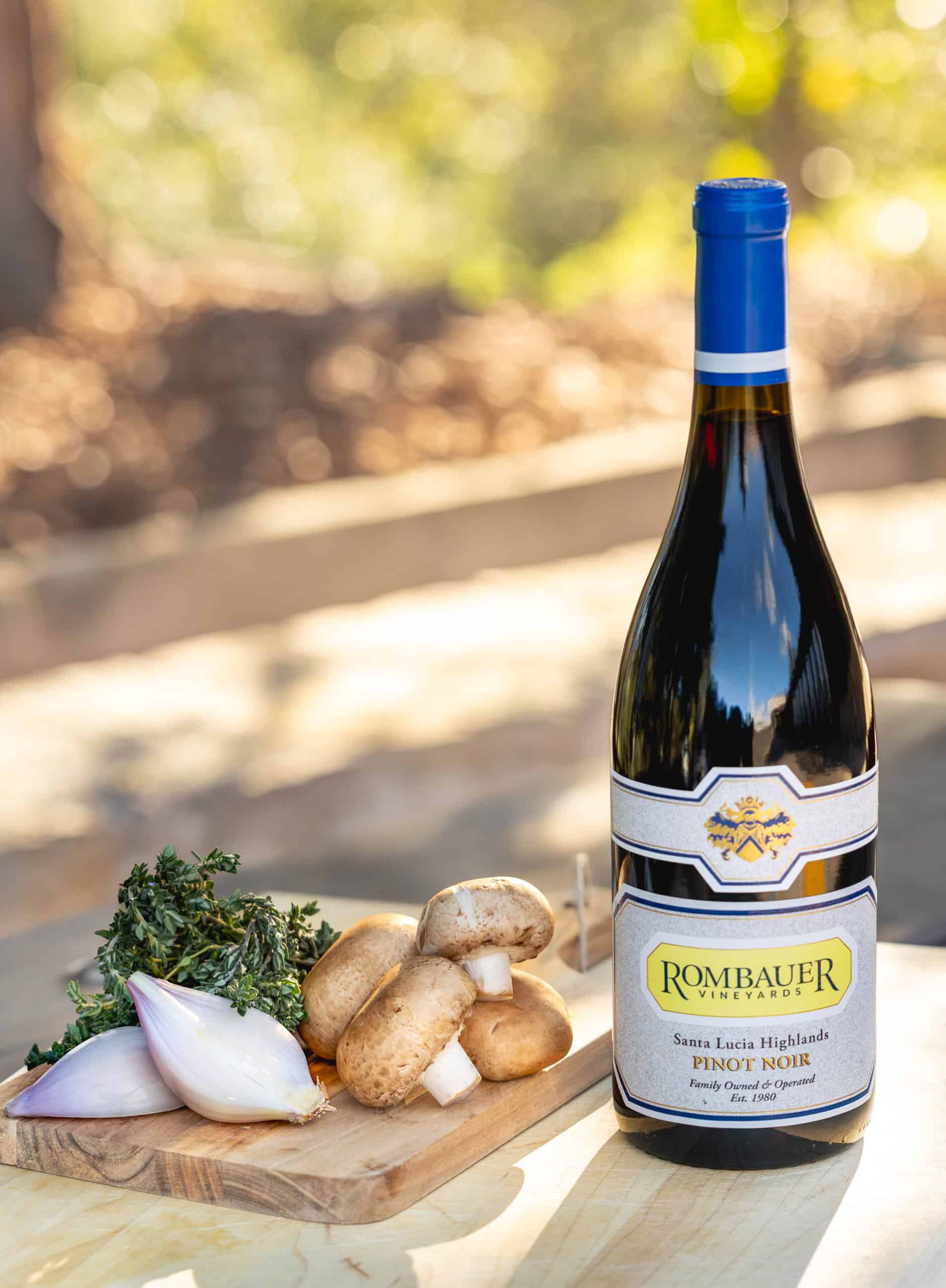 Pinot + Mushroom-Thyme Butter