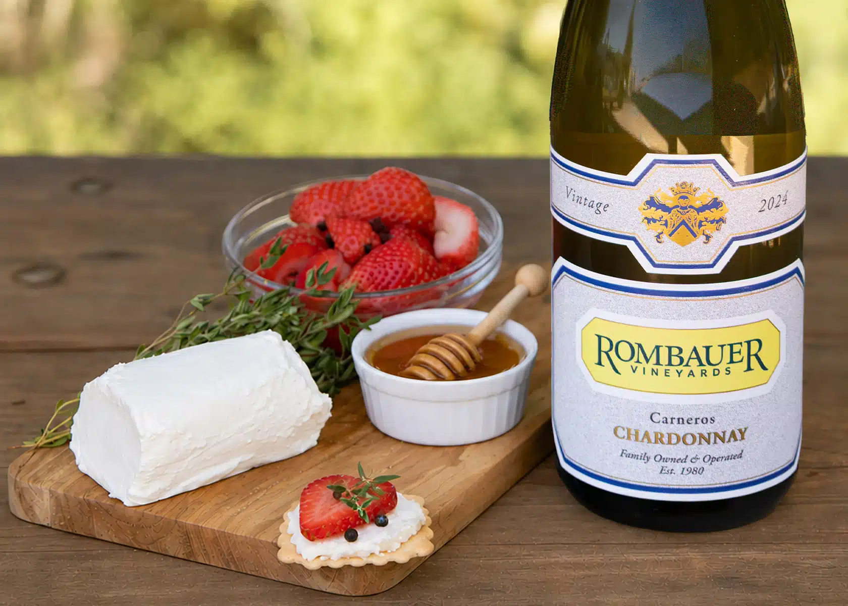 Chardonnay and Pickled Strawberries