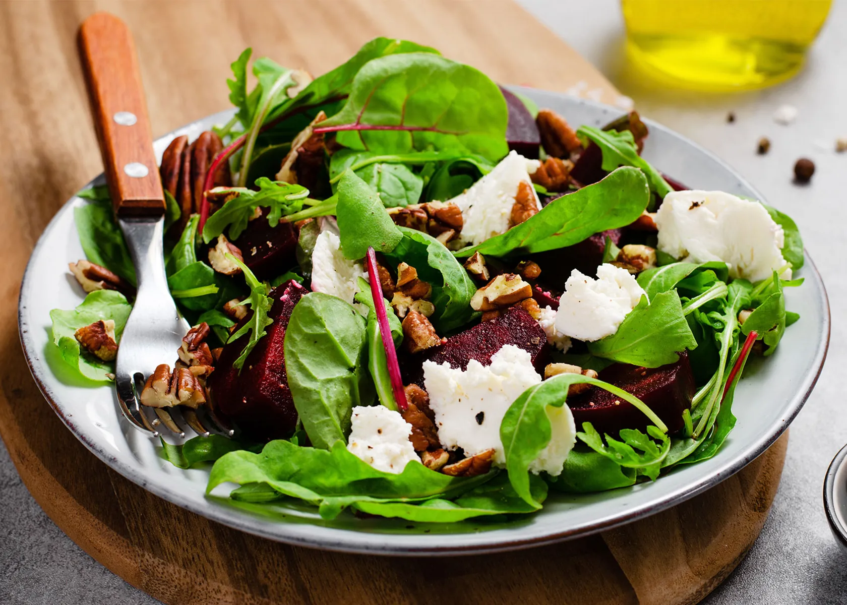 Roasted Beet and Goat Cheese Salad with Toasted Pecans - Rombauer Vineyards