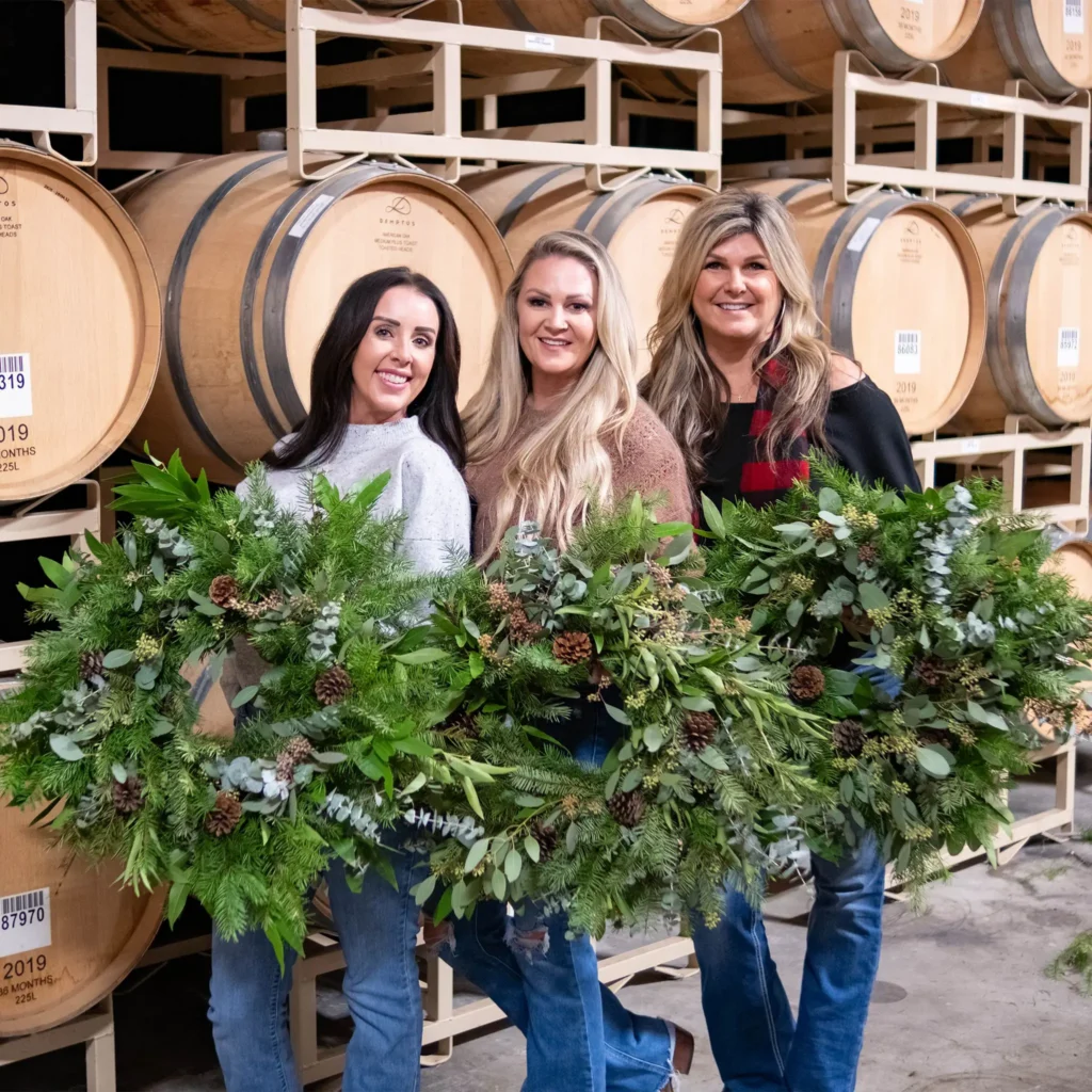 Wreathmaking event at Rombauer