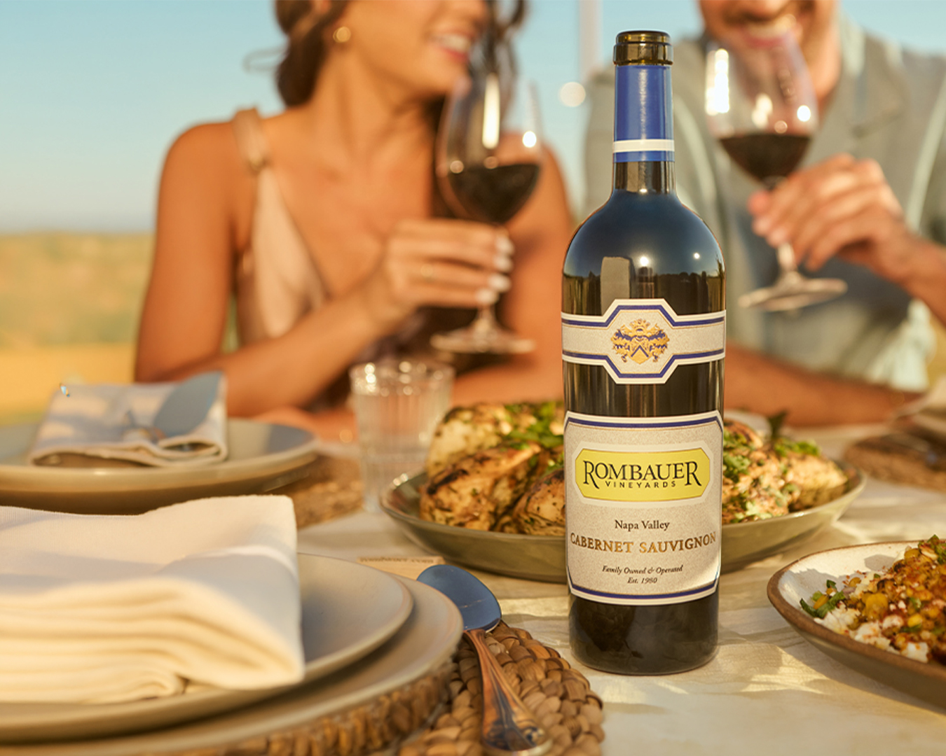 Cabernet Sauvignon on the Dinner Table