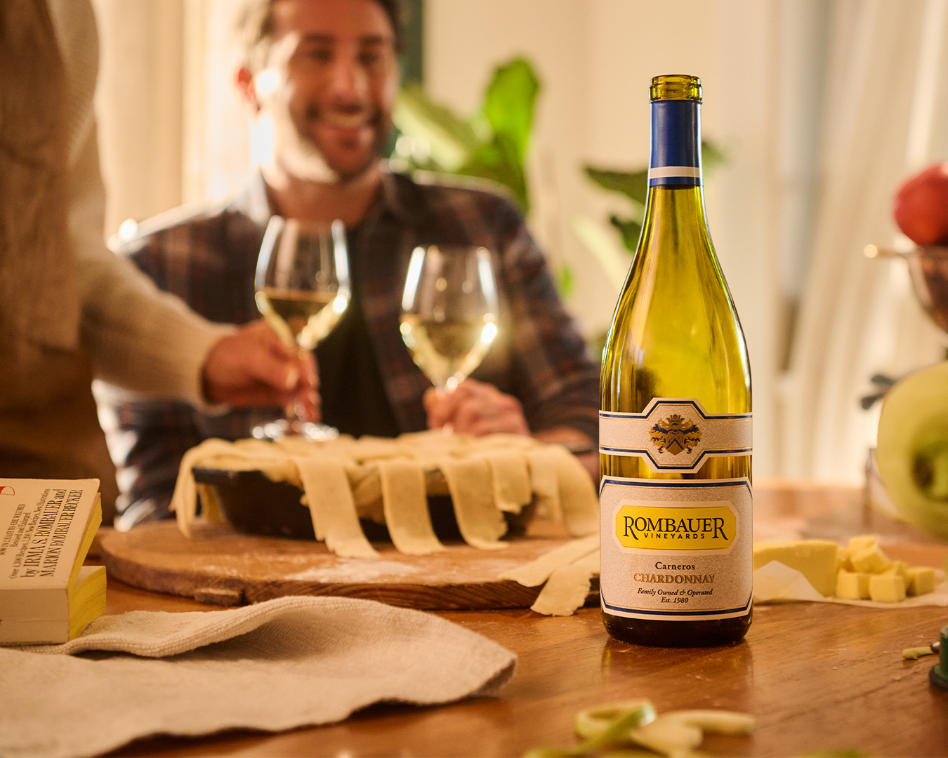 Chardonnay and Applie Pie Making
