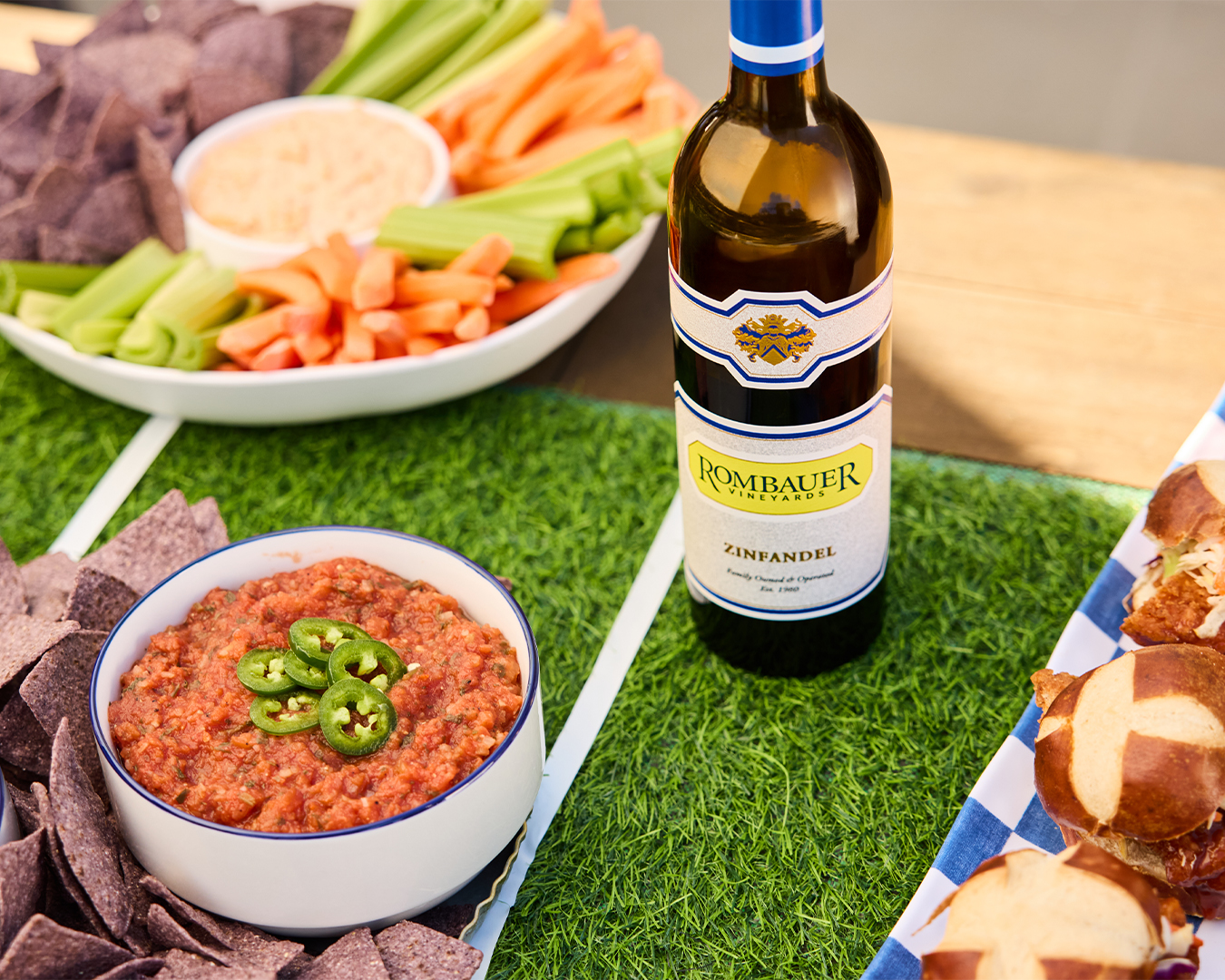 Zinfandel and snacks